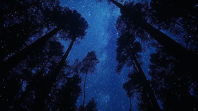 Star Filled Night in the Forrest
