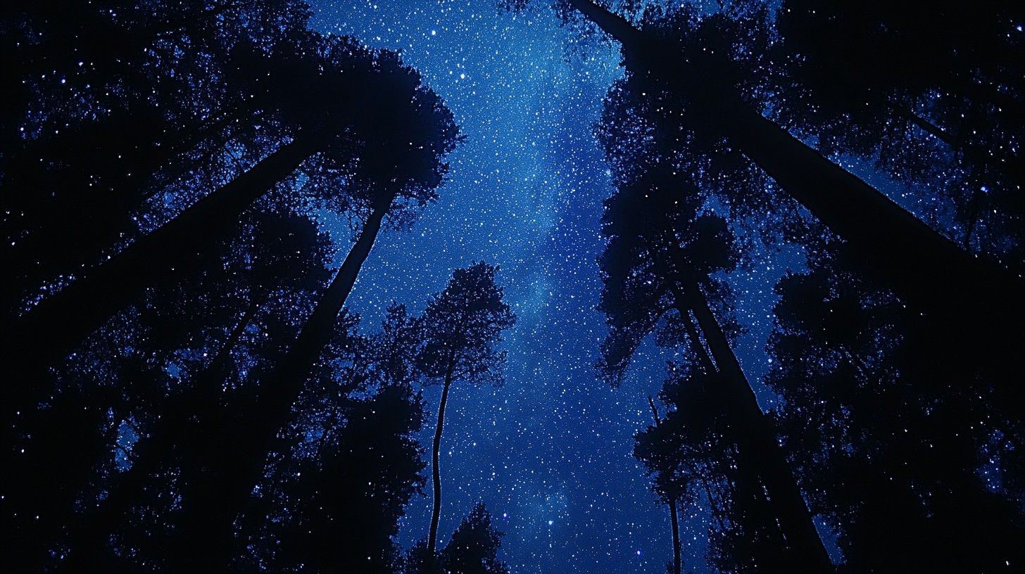 Star Filled Night in the Forrest