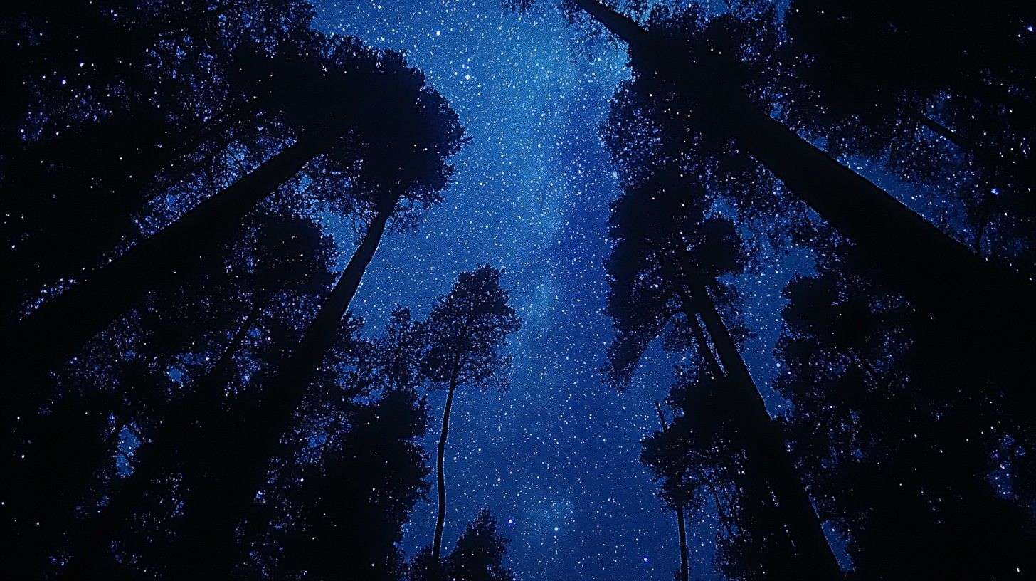 Star Filled Night in the Forrest